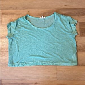 Green Comfy Hang Around Crop Top